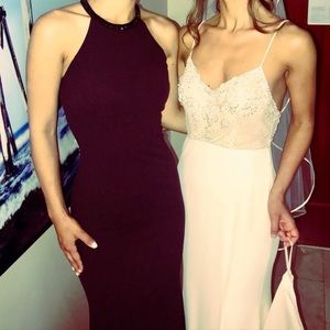 Lulus long black sleek dress!